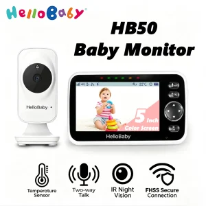HB050 5" Video Baby Monitor with Night Vision & Two-Way Audio